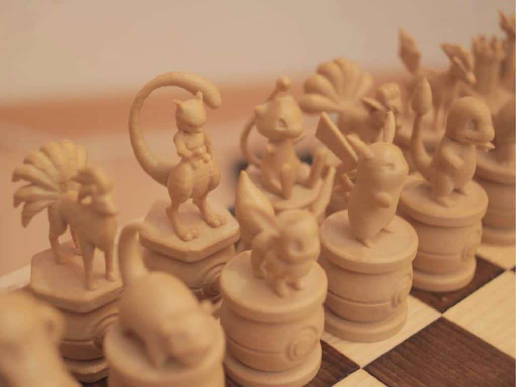 3d printed pokemon chess set